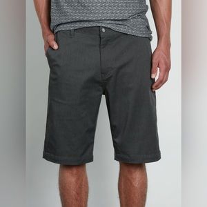 Volcom NWT VMONTY STRETCH SHORTS - CHARCOAL HEATHER Size 36